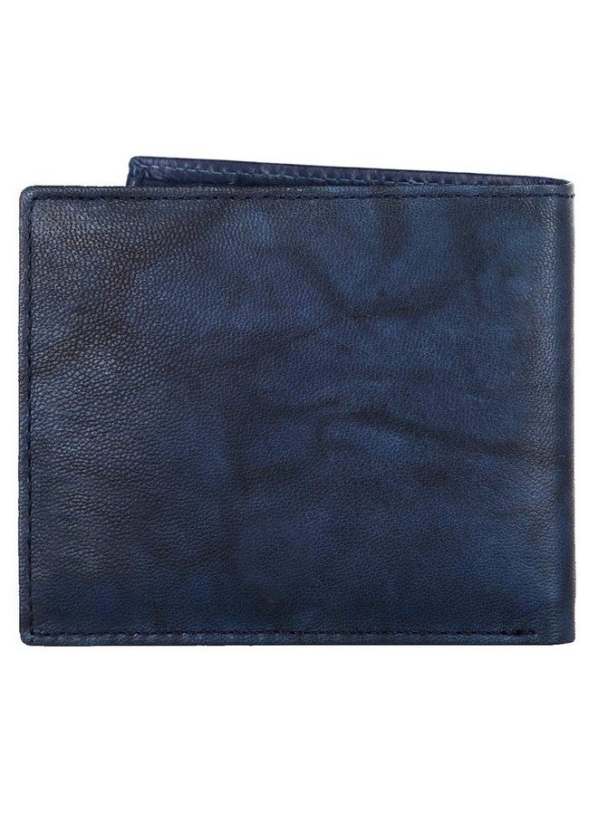 WildHorn Leather Wallet Keychain & Pen Combo for Men I Gift Hamper (GIFT2052BLU ANT+BLK S+BLU Kring) - Image 4